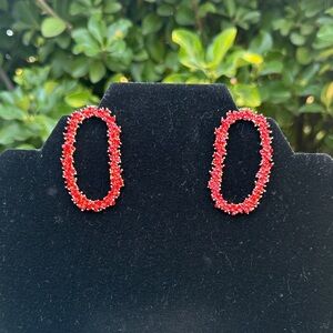 Elegant Red Crystal Earrings